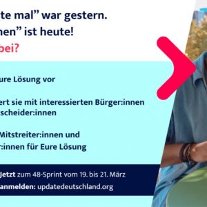 UpdateDeutschland: Mit Bildung zum Gemeinwohl hat ihren Herausforderungsvorschlag beim 48h-Sprint eingereicht