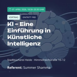 Vortrag “KI verstehen – Einführung in Künstliche Intelligenz” im Themenraum 2026 „Zukunft – heute Fiction, morgen Science“